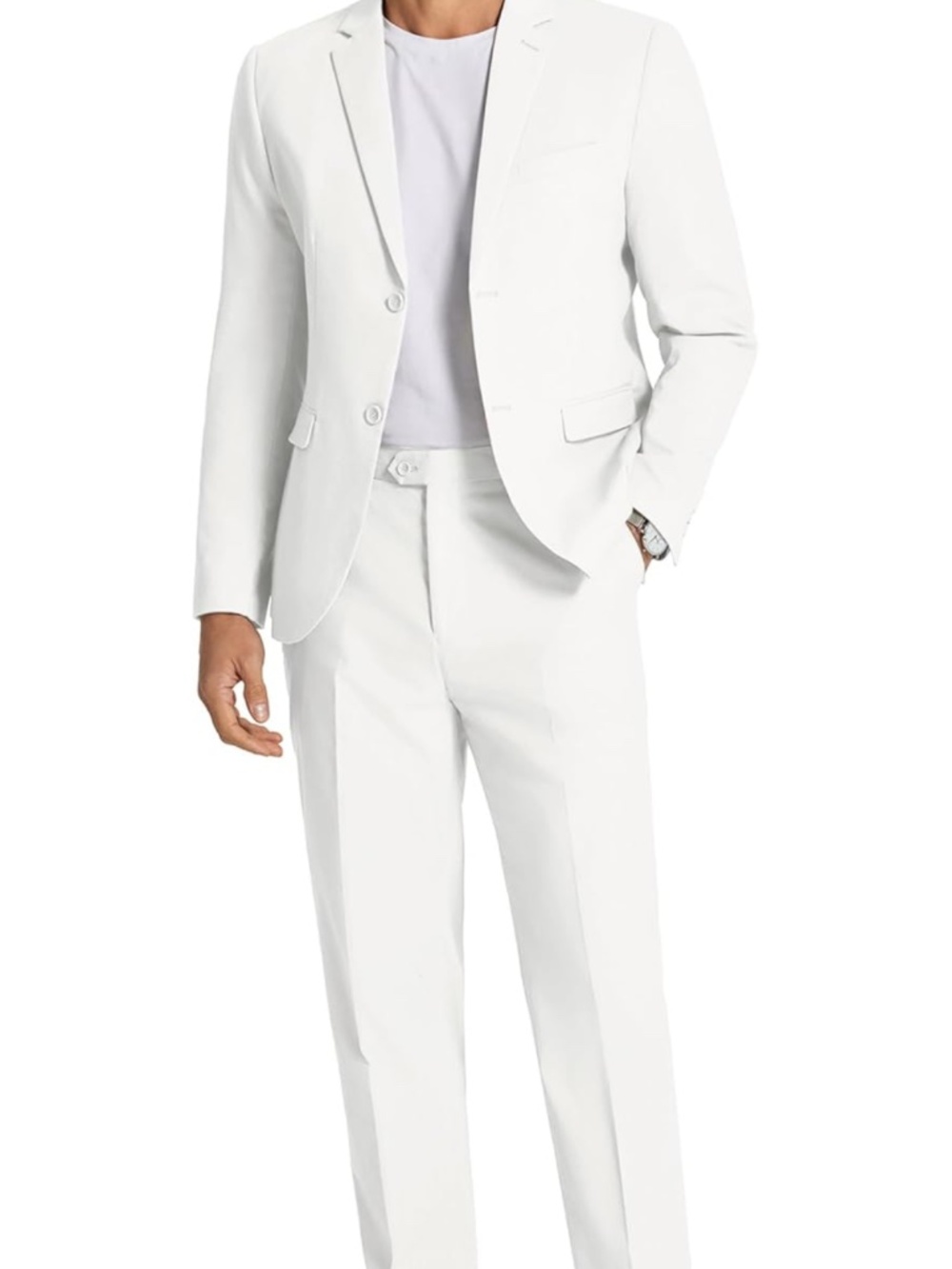 COOFANDY White 2 Piece Suit - Size 2XL - Picture 5 of 10